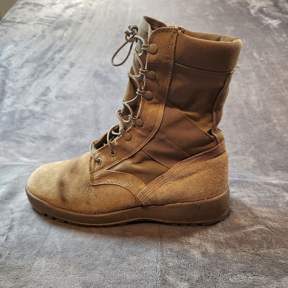 McRae Boots Mens 10.5W Brown Suede Combat Military Vibram Sole Lace Up